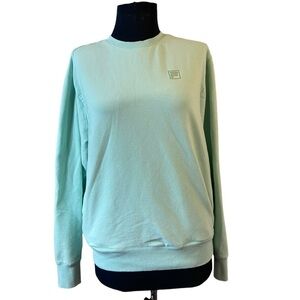 Womens Fila Seafoam Light Green Crew Sweatshirt With Pockets Small